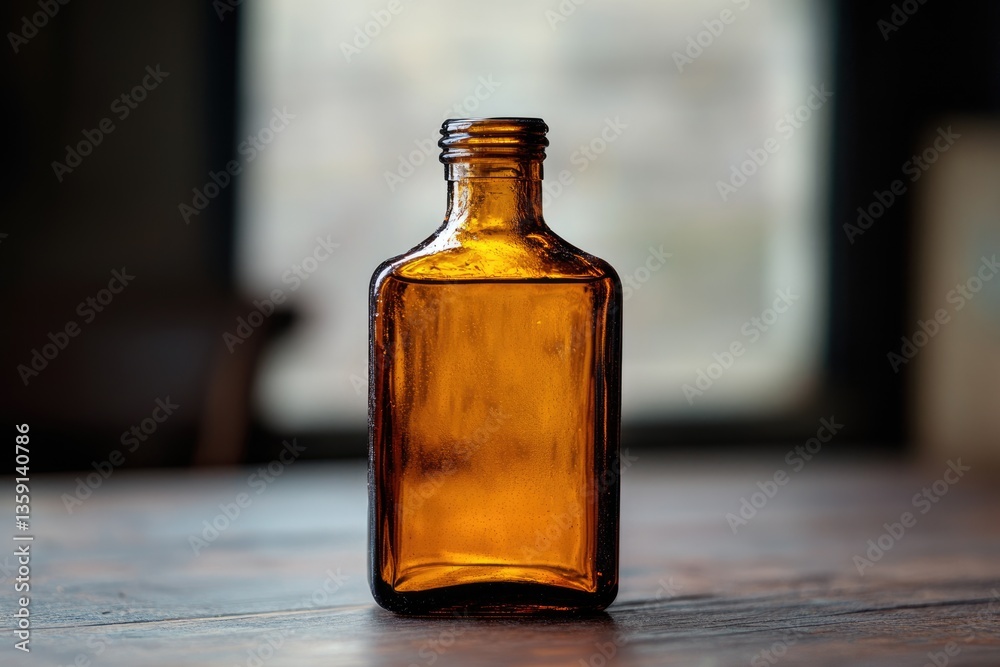 Ammonium Hydroxide: Selective Focus on Ammonia Solution in Glass Amber Bottle in Chemistry Lab Ammonium Hydroxide: Selective Focus on Ammonia Solution in Glass Amber Bottle in Chemistry Lab