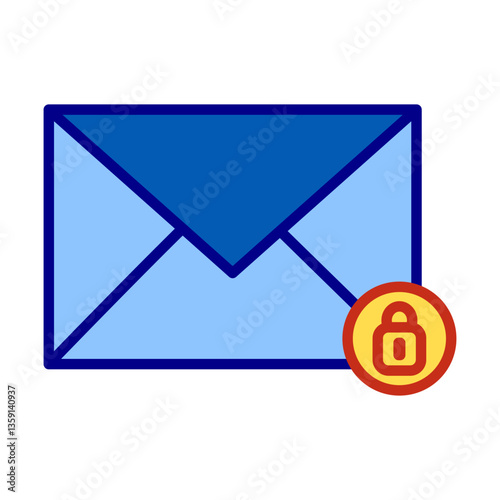 Blue mail showing hidden lock work