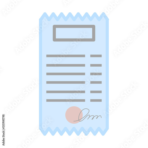 Blue bill recipe with seal and signature of the restaurant
