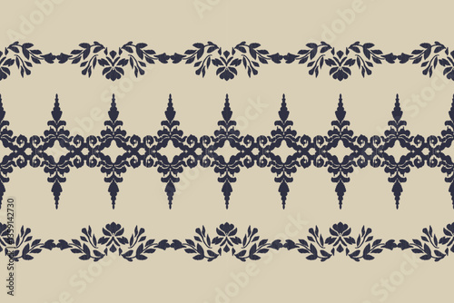 Saree Sarong Motifs Ikat floral paisley embroidery floral.ikat ethnic oriental  seamless pattern traditional.Ikat embroidery style abstract embroidery design for texture,fabric,clothing,wrapping.