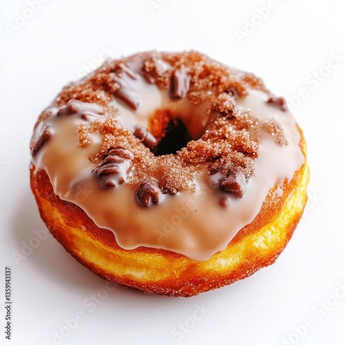 Indulge in a soft and fluffy cinnamon sugar donut, a sweet treat that melts in your mouth.