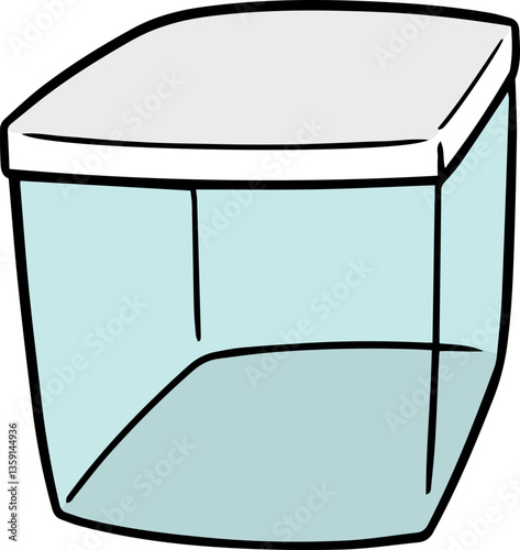 Illustration of plastic container