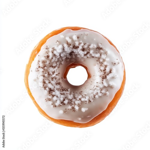 Delicious warm cinnamon sugar donut with a beautifully cracked top, perfect for a sweet treat.