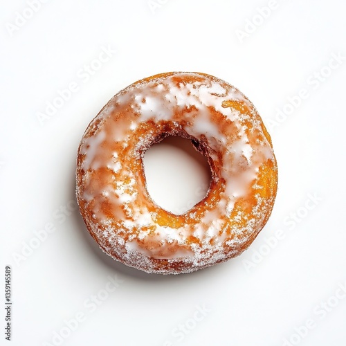Delicious warm cinnamon sugar donut with a beautifully cracked top, perfect for a sweet treat.