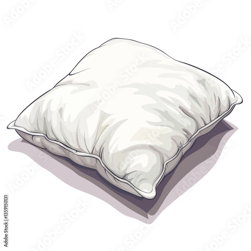 white pillow isolated on white