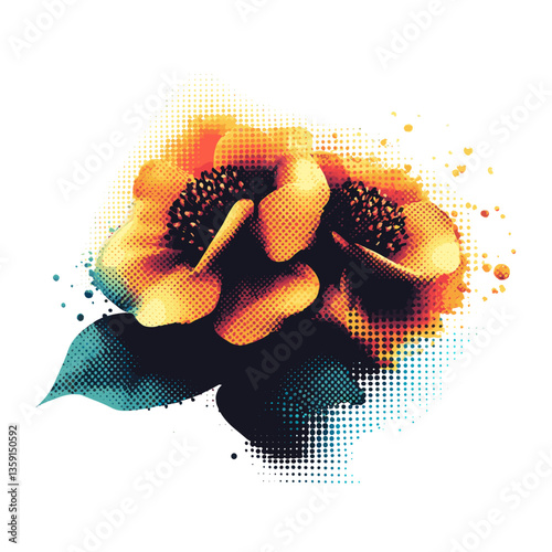 Dot Display Graphics flower illustration graphics petals vector