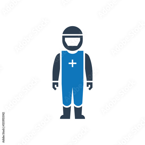 Hazmat Suit Worker Icon