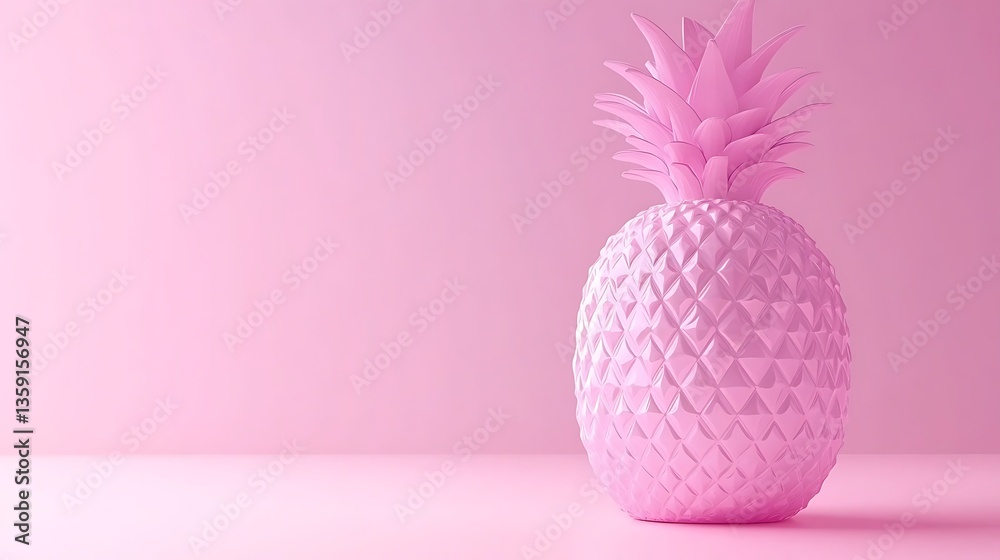 Pink pineapple on pink background. Pink pineapple on pink background.