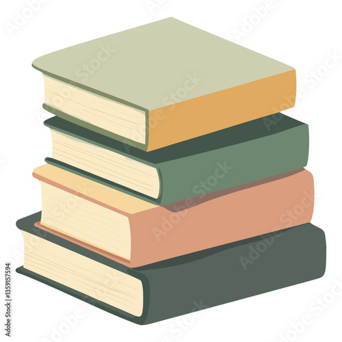 Colorful book stack books illustration colorful books vector