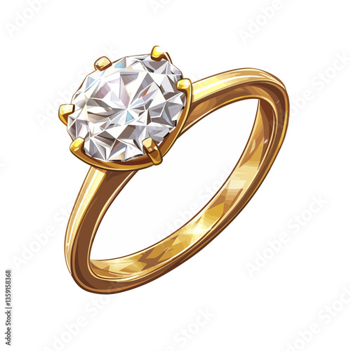 gold ring with diamonds