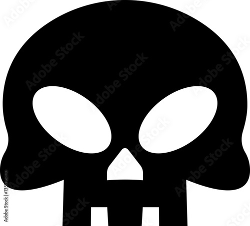 Skull vector icon, abstract spooky design, pirate icons logo Halloween ghost graphic symbol, Symbols of poison and danger. Pirate flag attribute pictogram, isolated on transparent background.