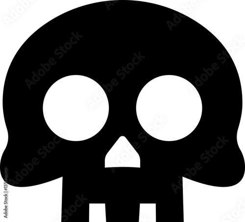 Skull vector icon, abstract spooky design, pirate icons logo Halloween ghost graphic symbol, Symbols of poison and danger. Pirate flag attribute pictogram, isolated on transparent background.