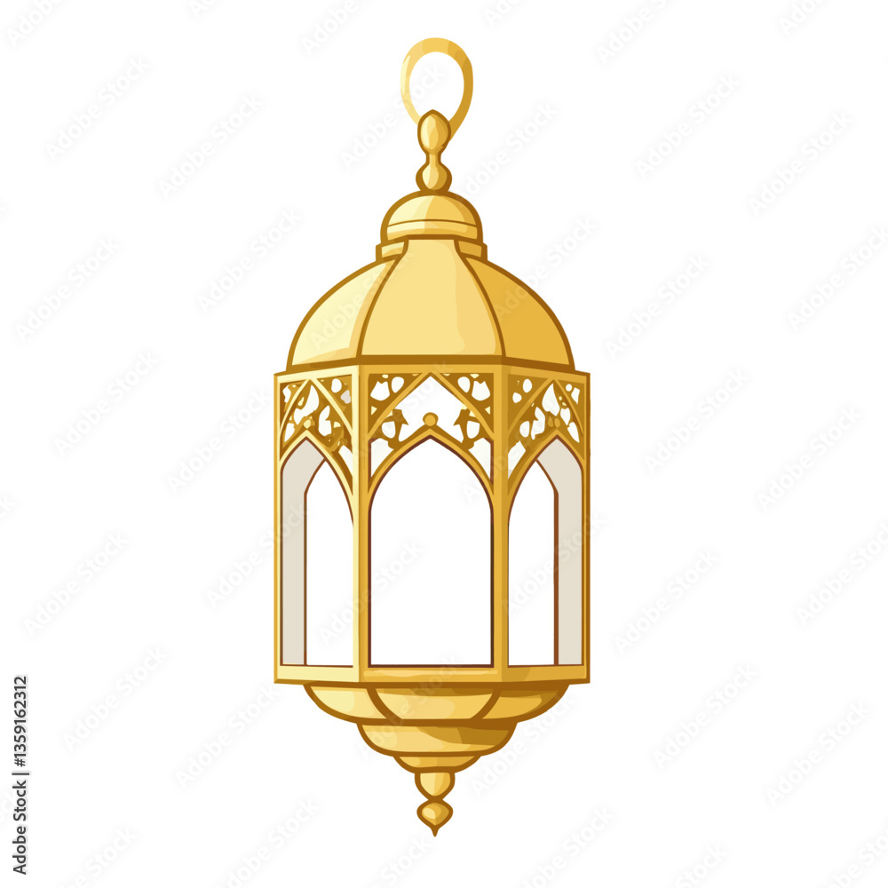 Obraz premium Lantern golden style art vector