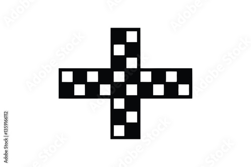 Crossword Puzzle vector icon on white background