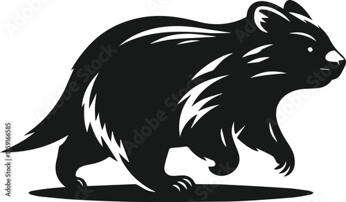 Wombat silhouette vector