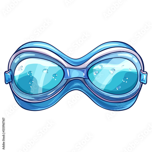 swimming goggles vector illustration