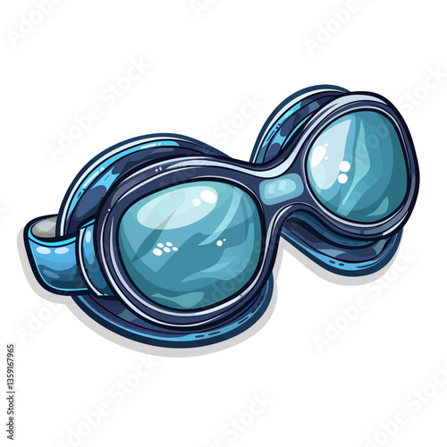 Swimming goggles on white background 