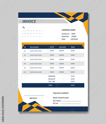Business invoice design for all