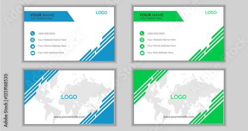 Business card design template, Clean professional 
business card template, visiting card.
