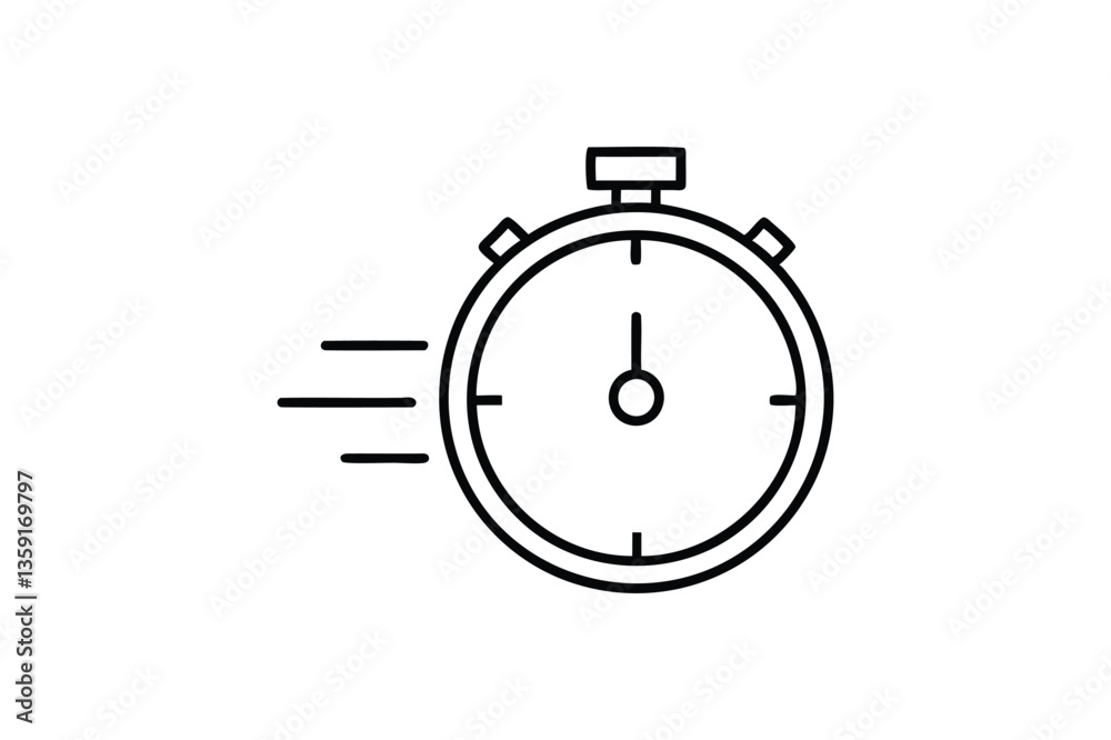 Obraz premium Fast time stop watch icon