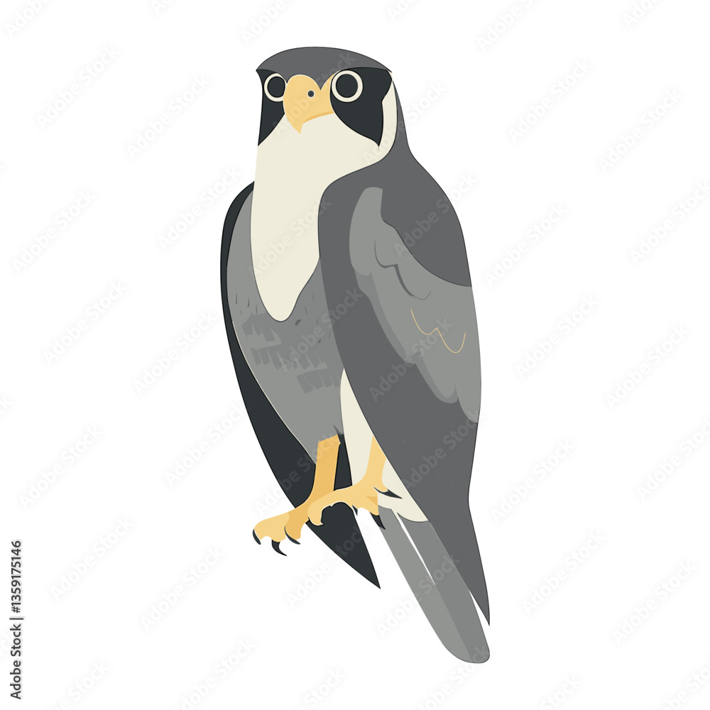 Fototapeta premium Peregrine Falcon illustration falcon bird vector