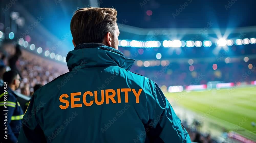 A security guard in a 