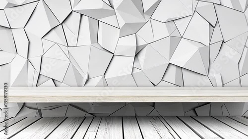 Elegant Geometric White Space With Soft Lighting and Clean Lines Generative AI