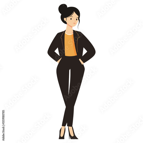 Businesswoman illustration style professional vector