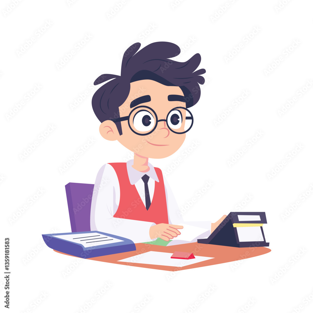 Accountant Vector Style illustration. Eps 10 File Accountant Vector Style illustration. Eps 10 File