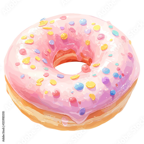 Donut donut illustration sprinkles vector