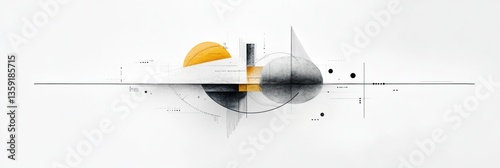 Abstract geometric shapes composition (4) photo