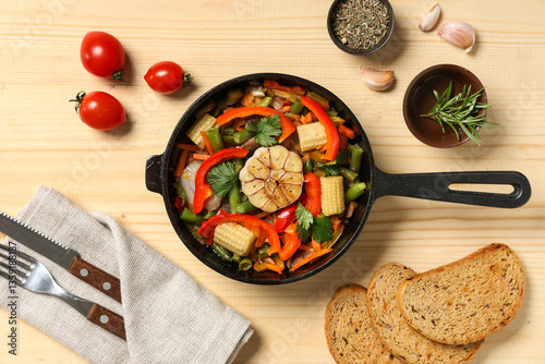 Healthy vegetarian stir-fry...
