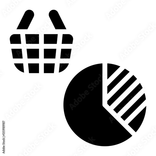 Sales Quota, Sales, Shopping Glyph Solid Icon
