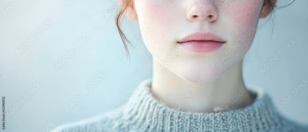 Fototapeta premium Pale skin freckles