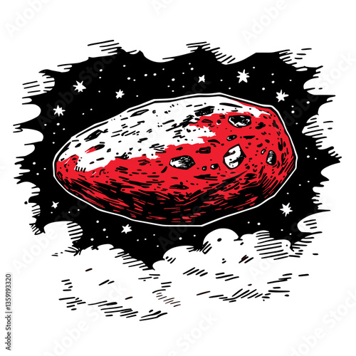 Meteorites background art illustration vector
