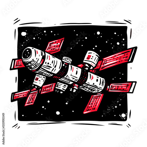 Space Station space station white vector