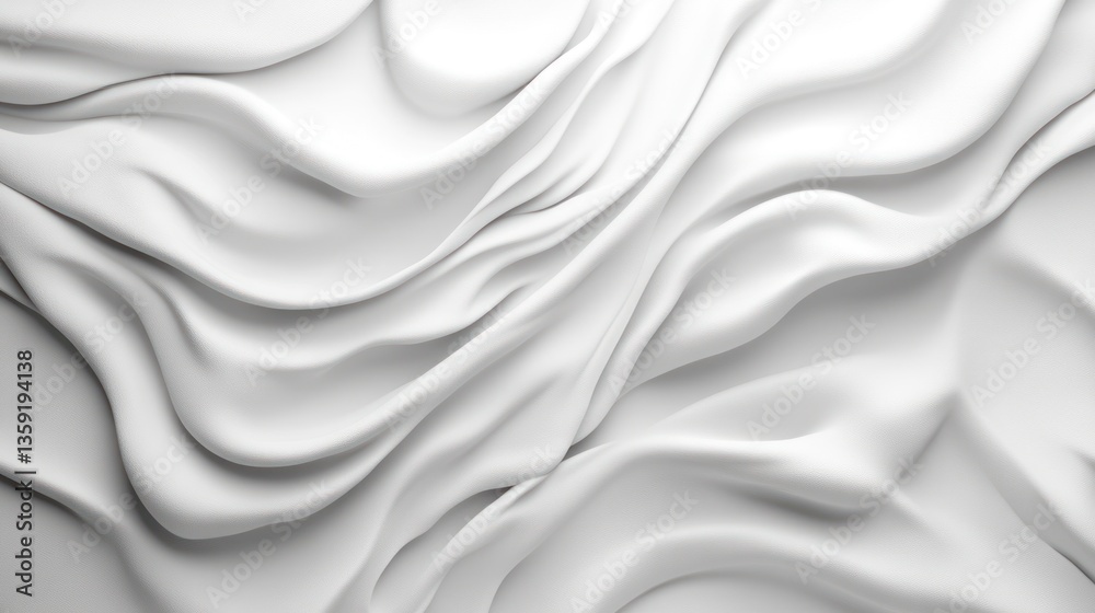 Fototapeta premium Abstract white fabric folds