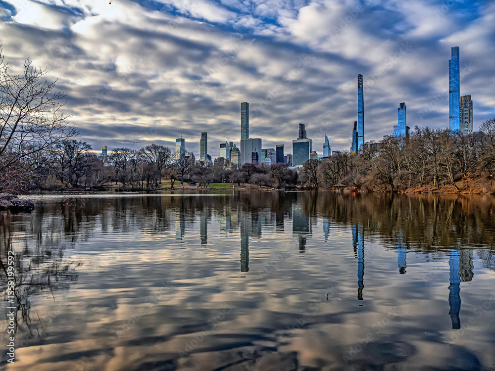 Central Park, New York City at the lake