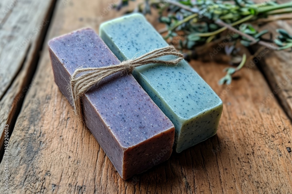 Nature's touch with artisan-crafted soaps wrapped in sustainable packaging Generative AI Nature's touch with artisan-crafted soaps wrapped in sustainable packaging Generative AI