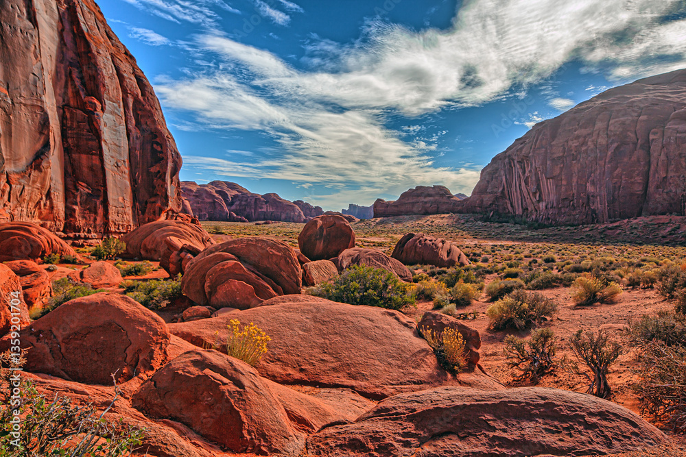 Monument valley sandstone buttes
