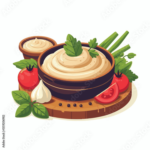 food, eggplant, cuisine, arabic, traditional, appetizer, vegetarian, dip, hummus, babaganoush, turkish, lebanese, vegetable, mediterranean, ganoush, parsley, healthy, snack, arabian, greek, baba, back