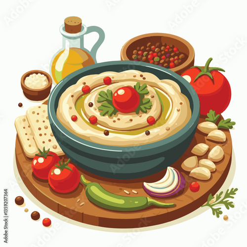 food, eggplant, cuisine, arabic, traditional, appetizer, vegetarian, dip, hummus, babaganoush, turkish, lebanese, vegetable, mediterranean, ganoush, parsley, healthy, snack, arabian, greek, baba, back