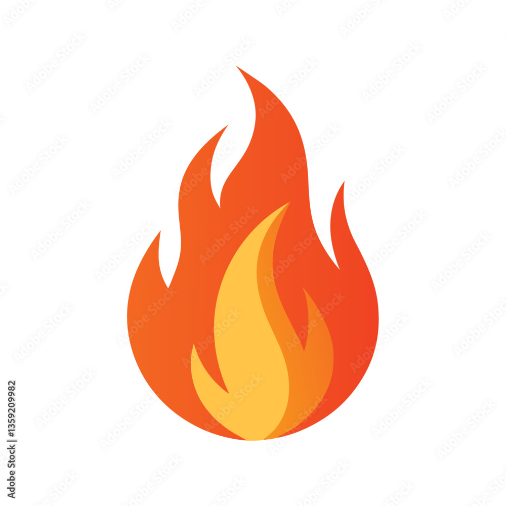 Simple fire flame icon vector Simple fire flame icon vector