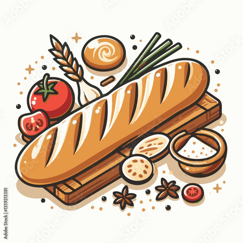 baguette, food, bread, bakery, breakfast, french, bun, meal, fresh, pastry, loaf, wheat, healthy, crust, tasty, nutrition, brown, isolated, flour, bake, organic, background, traditional, delicious, ce