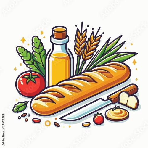 baguette, food, bread, bakery, breakfast, french, bun, meal, fresh, pastry, loaf, wheat, healthy, crust, tasty, nutrition, brown, isolated, flour, bake, organic, background, traditional, delicious, ce