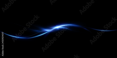 Abstract lines.Neon lines of speed and fast wind. effect of moving at the speed of light. Blue glow effect. Magic shiny line. Neon. Background.	