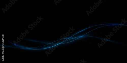 Abstract lines.Neon lines of speed and fast wind. effect of moving at the speed of light. Blue glow effect. Magic shiny line. Neon. Background.	
