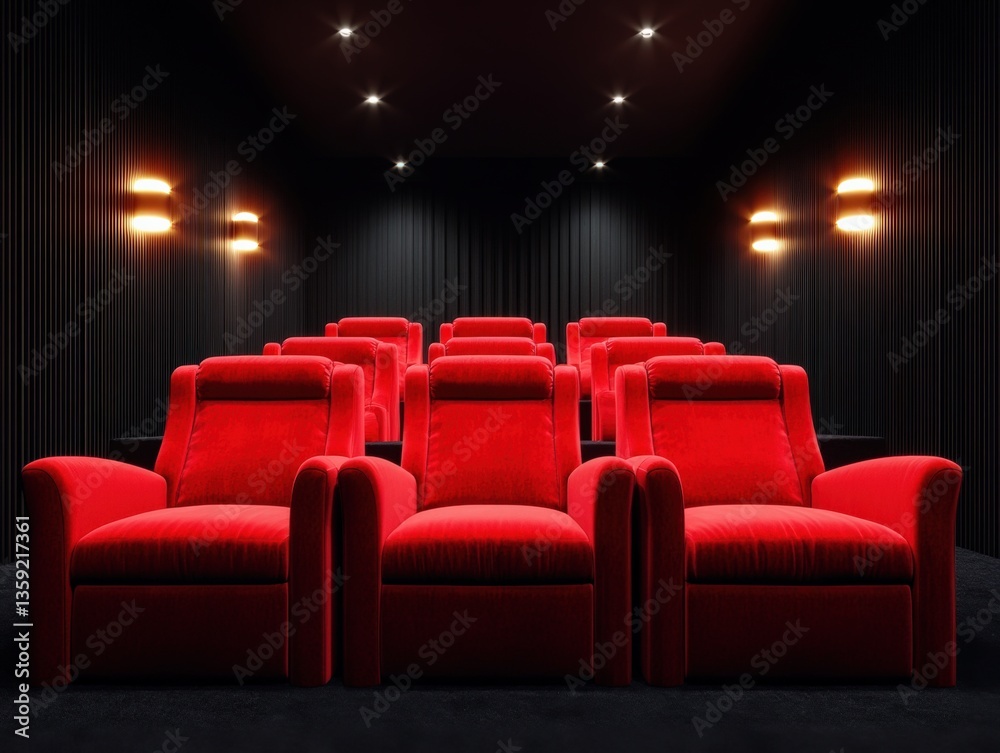 Obraz premium Red theater seats