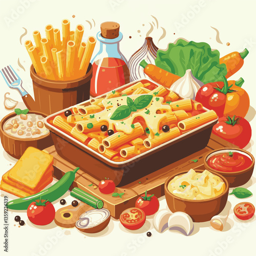 italian, food, sauce, pasta, cheese, dish, cuisine, ziti, tomato, plate, baked, meal, casserole, lunch, homemade, mozzarella, restaurant, basil, marinara, kitchen, dinner, parmesan, cooked, culture, t