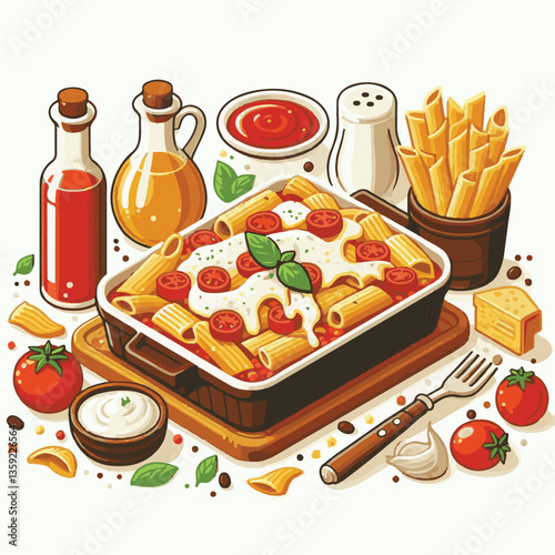 italian, food, sauce, pasta, cheese, dish, cuisine, ziti, tomato, plate, baked, meal, casserole, lunch, homemade, mozzarella, restaurant, basil, marinara, kitchen, dinner, parmesan, cooked, culture, t